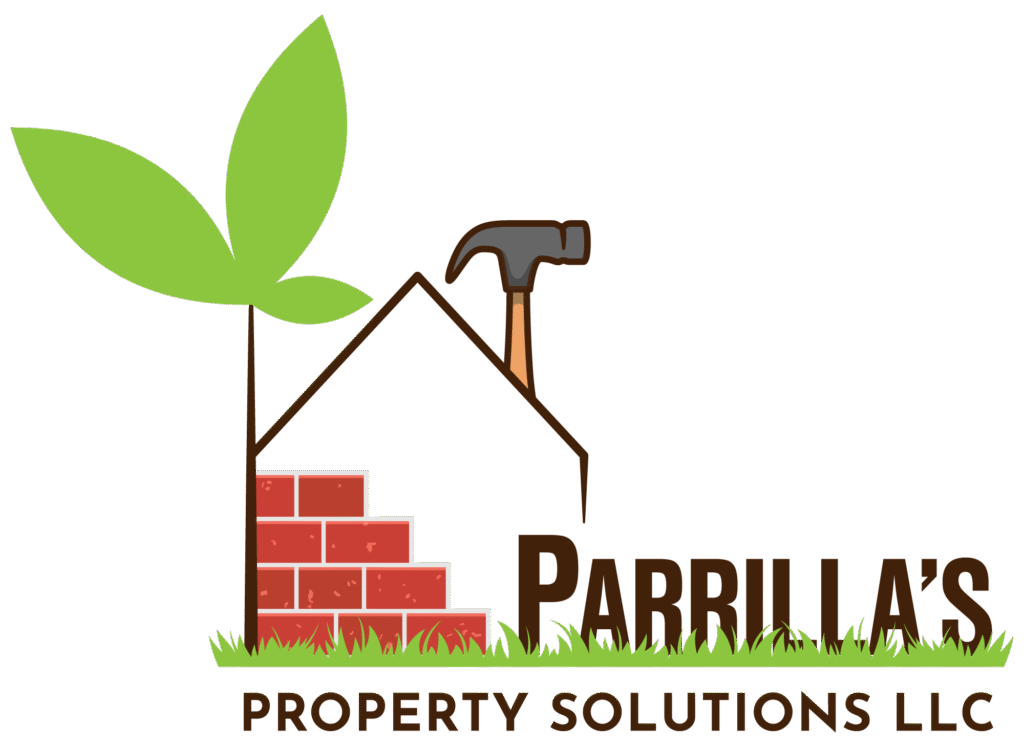 Parrilla Property Solutions logo with transparent background. 